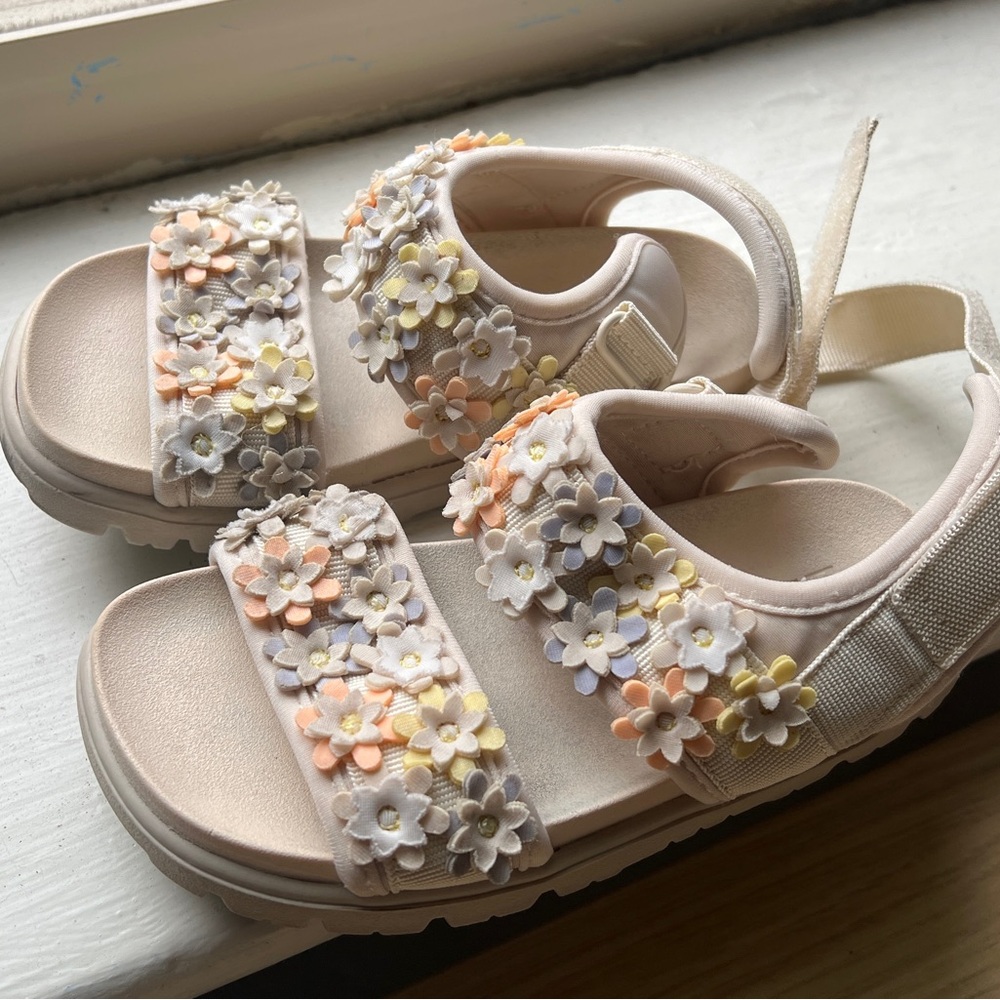 Zara Girl Sandals - Cream and Yellow